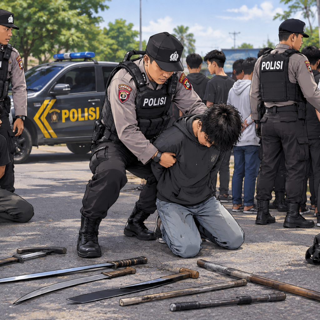 Cegah Tawuran Bermotif Sajam, Polsek Alas Amankan Kelompok Remaja dan Gelar Mediasi Damai