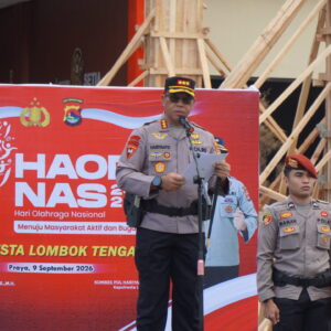 Polresta Lombok Tengah Peringati Hari Olahraga Nasional 2026