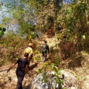 Lahan Wakaf Terbakar, TNI-Polri dan Damkar Bertindak