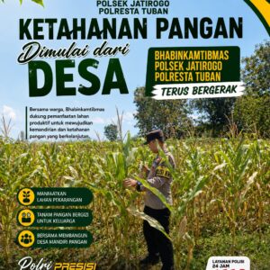 Polri dukung progam Astacita, Polsek Jatirogo Polresta Tuban Turun Cek Tanaman jagung Warga di Desa Jombok