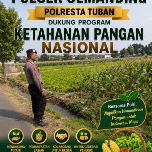 Polri Dukung Astacita, Polsek Semanding Polresta Tuban Turun Cek Tanaman jagung milik Warga di Kelurahan karang