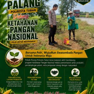 Dukung Astacita, Polsek Palang Polresta Tuban Pantau Langsung Lahan Jagung milik warga Desa Wangun