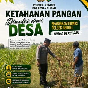 Polri Dukung Astacita, Polsek Rengel Polresta Tuban Turun Cek Tanaman Jagung Warga di Desa Pekuwon