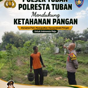 Polsek Tuban Dukung Ketahanan Pangan, Sambangi Warga dan Pantau Pemanfaatan Lahan