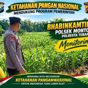 Polsek Montong Polresta Tuban Turun Cek Tanaman jagung Warga di Desa Pakel
