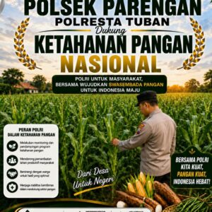 POLRI MENDUKUNG PROGRAM ASTACITA PRESIDEN RI, BHABINKAMTIBMAS DESA SUCIHARJO POLSEK PARENGAN POLRESTA TUBAN SAMBANGI TANAMAN JAGUNG DI DESA SUCIHARJO KEC. PARENGAN