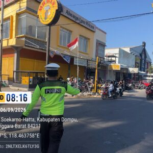 Satlantas Polres Dompu Amankan Car Free Day, Wujudkan Kamseltibcarlantas dan Keselamatan Masyarakat