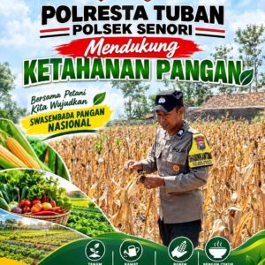 Dukung Program Asta Cita Presiden, Anggota Bhabinkamtibmas Polsek Senori Polresta Tuban Lakukan Pemantauan Tanaman Jagung Warga Desa Jatisari