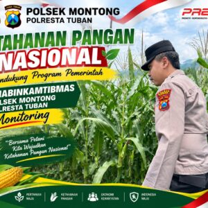 Polsek Montong Polresta Tuban Turun Cek Tanaman jagung Warga di Desa Pucangan