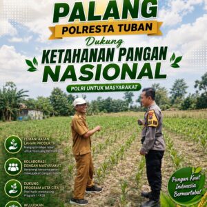 Dukung Astacita, Polsek Palang Polresta Tuban Pantau Langsung Lahan Jagung milik warga Desa Glodog