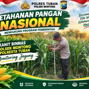 Polsek Montong Polresta Tuban Turun Cek Tanaman jagung Warga di Desa Pucangan