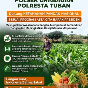 Polri Dukung Astacita, Polsek Grabagan Polresta Tuban Turun Cek Tanaman jagung milik Warga di Desa Grabagan