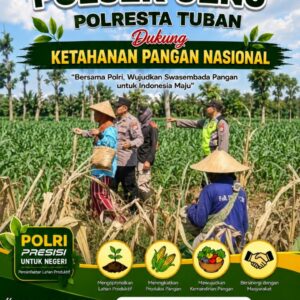 Polri Dukung Astacita, Polsek jenu Polres Tuban Turun Cek Tanaman Jagung Warga di Desa Jenu