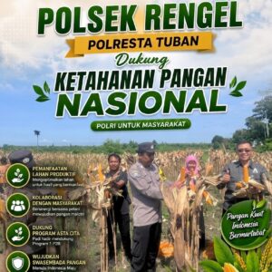 Polri Dukung Astacita, Polsek Rengel Polresta Tuban Turun Cek Tanaman Jagung Warga di Desa Pekuwon