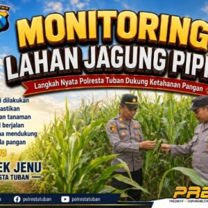 Polri Dukung Astacita, Polsek jenu Polres Tuban Turun Cek Tanaman Jagung Warga di Desa mentoso