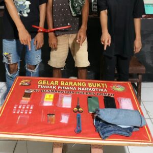 Satresnarkoba Polres Dompu Ungkap Peredaran Sabu di Tekasire, Tiga Terduga Pelaku Diamankan