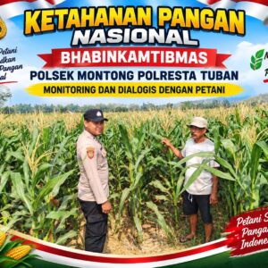 Polsek Montong Polresta Tuban Turun Cek Tanaman jagung Warga di Desa Ngulahan