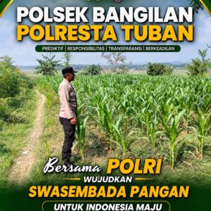 Polri Dukung Astacita, Polsek Rengel Polresta Tuban Turun Cek Tanaman Jagung Warga di Desa Rengel