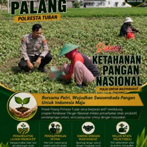 Dukung Astacita, Polsek Palang Polresta Tuban Pantau Langsung Lahan Jagung milik warga Desa Ketambul