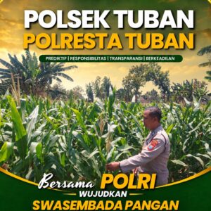 Polsek Tuban Pantau Perkembangan Tanaman Jagung, Dukung Ketahanan Pangan Nasional