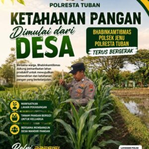 Polri Dukung Astacita, Polsek jenu Polres Tuban Turun Cek Tanaman Jagung Warga di Desa Sumurgeneng