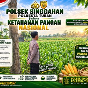 Anggota Polsek Singgahan Polresta Tuban Turun Cek Tanaman jagung Warga di Desa Mulyorejo