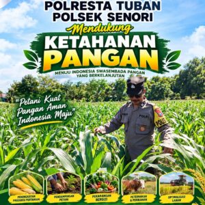 Polisi RW Polsek Senori Polresta Tuban Pantau Kodisi Tanaman Jagung Milik Warga Desa Medalem Guna Mendukung Program Ketahanan Pangan