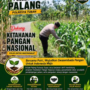 Dukung Astacita, Polsek Palang Polresta Tuban Pantau Langsung Lahan Jagung milik warga Desa Wangun