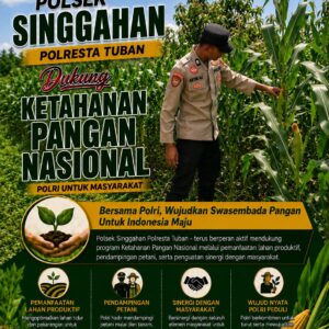 Anggota Polsek Singgahan Polresta Tuban Turun Cek Tanaman jagung Warga di Desa Mulyoagung