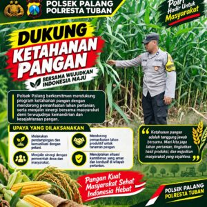 Dukung Astacita, Polsek Palang Polresta Tuban Pantau Langsung Lahan Jagung milik warga Desa Wangun
