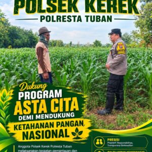 “POLSEK KEREK POLRESTA TUBAN DUKUNG PROGRAM KETAHANAN PANGAN NASIONAL”
