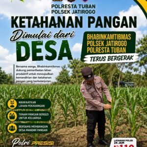 Polri dukung progam Astacita, Polsek Jatirogo Polresta Tuban Turun Cek Tanaman jagung Warga di Desa Demit