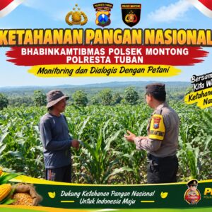 Polsek Montong Polresta Tuban Turun Cek Tanaman jagung Warga di Desa Pucangan