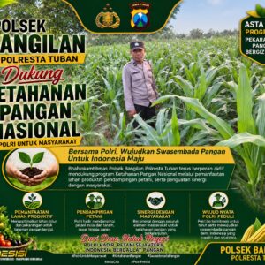 Dukung Ketahanan Pangan Nasional, Polsek Bangilan Aktif Dampingi Petani Jagung