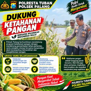 Dukung Astacita, Polsek Palang Polresta Tuban Pantau Langsung Lahan Jagung milik warga Desa Dawung