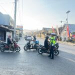 Ciptakan Keamanan Jalur Pagi, Sat Lantas Polres Sumbawa Barat Gelar Gatur Lantas di Simpang Taliwang Indah