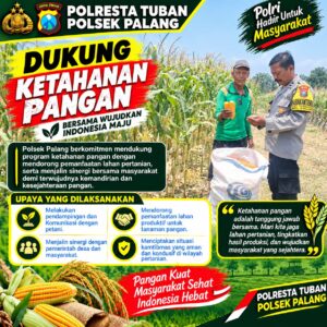 Dukung Astacita, Polsek Palang Polresta Tuban Pantau Langsung Lahan Jagung milik warga Desa Sumurgung