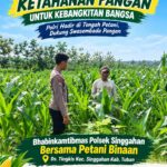Anggota Polsek Singgahan Polresta Tuban Turun Cek Tanaman jagung Warga di Desa Tingkis