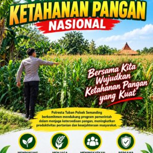 Polri Dukung Astacita, Polsek Semanding Polresta Tuban Turun Cek Tanaman jagung milik Warga di Desa Jadi