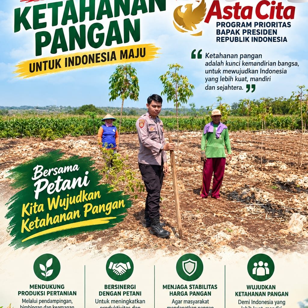 Polri Dukung Astacita, Polsek Merakurak Polres Tuban Turun Cek Tanaman Jagung Warga di Desa Tuwiri Wetan