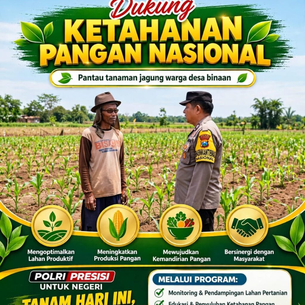 “POLSEK KEREK POLRESTA TUBAN LAKUKAN PEMANTAUAN TANAMAN JAGUNG WARGA BINAAN”