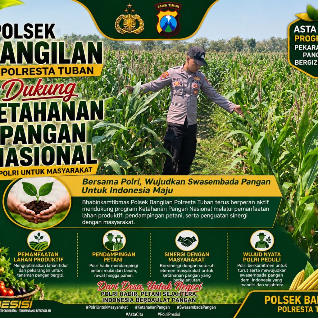 Polsek Bangilan Dukung Ketahanan Pangan Nasional