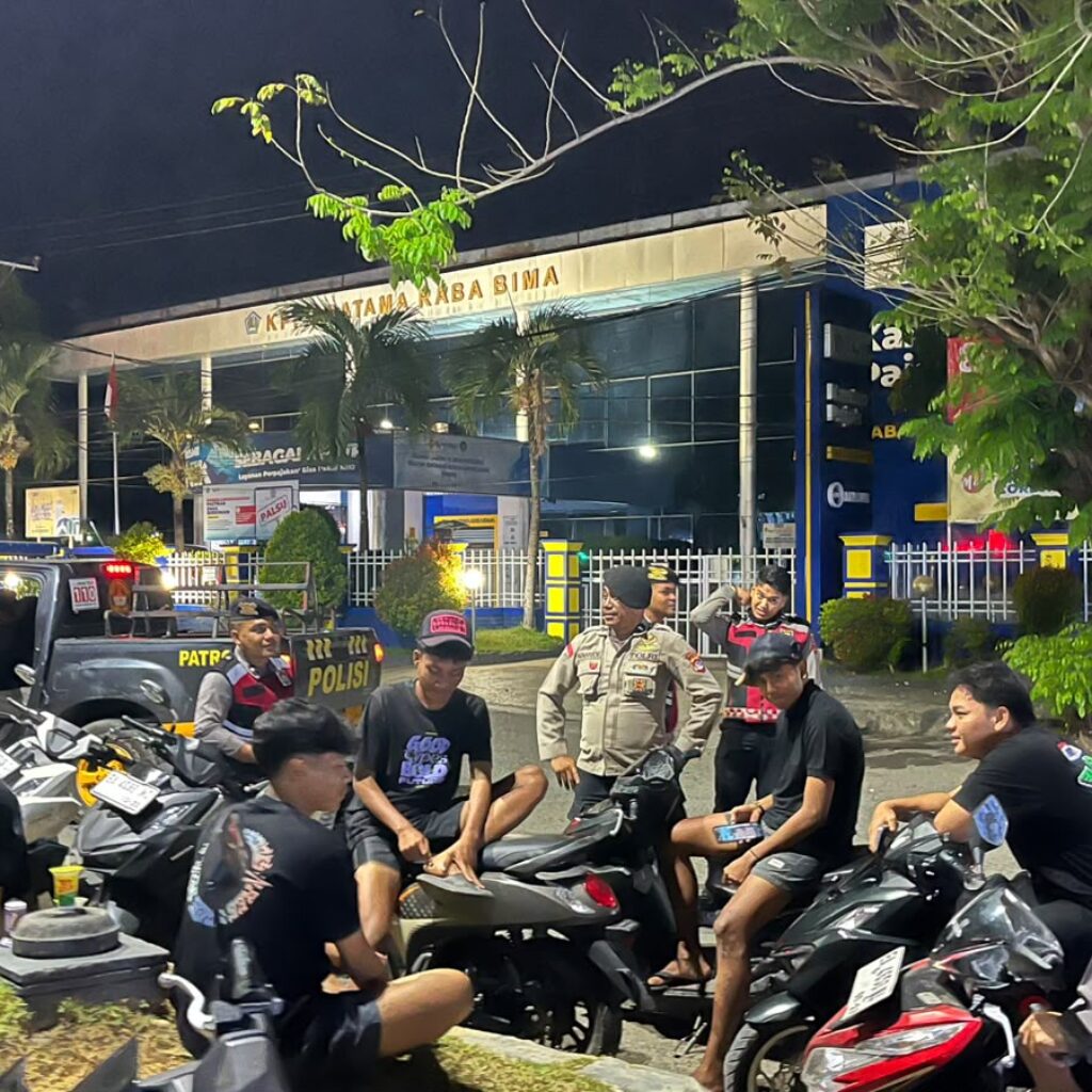 Ciptakan Situasi Aman dan Kondusif, Sat Samapta Polres Bima Kota Gelar Patroli Malam
