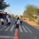 Hadir Berikan Rasa Aman di Pagi Hari, Polsek Utan Laksanakan Strong Point di Depan SMPN 1 Utan