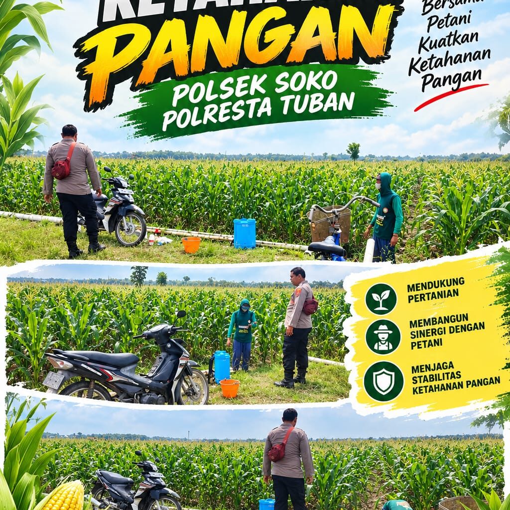 Polsek Soko Polresta Tuban Turun Langsung Cek Tanaman Jagung Warga