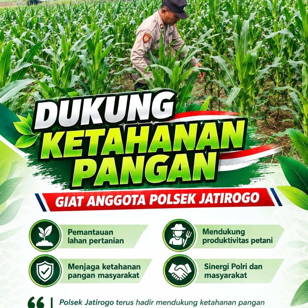 Dukung Asta Cita, Polsek Jatirogo Turun Langsung Pantau Ladang Jagung Warga Desa Besowo