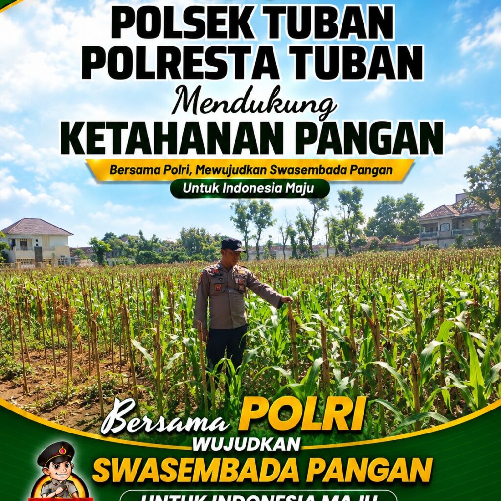 Polsek Tuban Pantau Lahan Jagung, Dukung Program Ketahanan Pangan Nasional