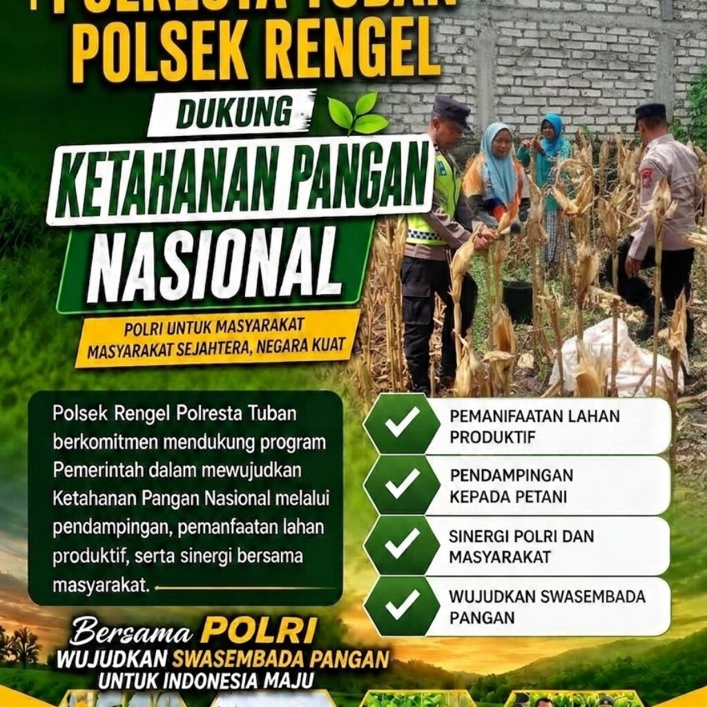 Polri Dukung Astacita, Polsek Rengel Polresta Tuban Turun Cek Tanaman Jagung Warga di Desa Sawahan