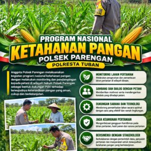 Polsek Parengan Dukung Program Nasional Ketahanan Pangan melalui Monitoring Lahan Pertanian