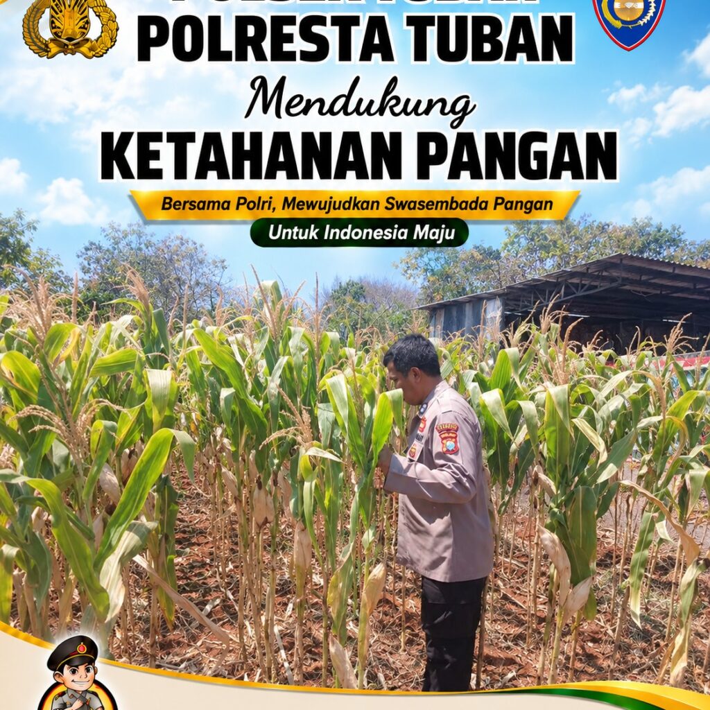 Polsek Tuban Pantau Lahan Jagung, Dukung Program Ketahanan Pangan Nasional